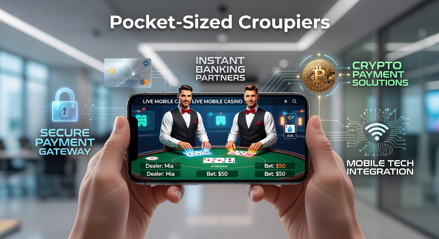 A sleek smartphone screen displaying a live blackjack table with a dealer shuffling cards in real-time, highlighting mobile casino immersion