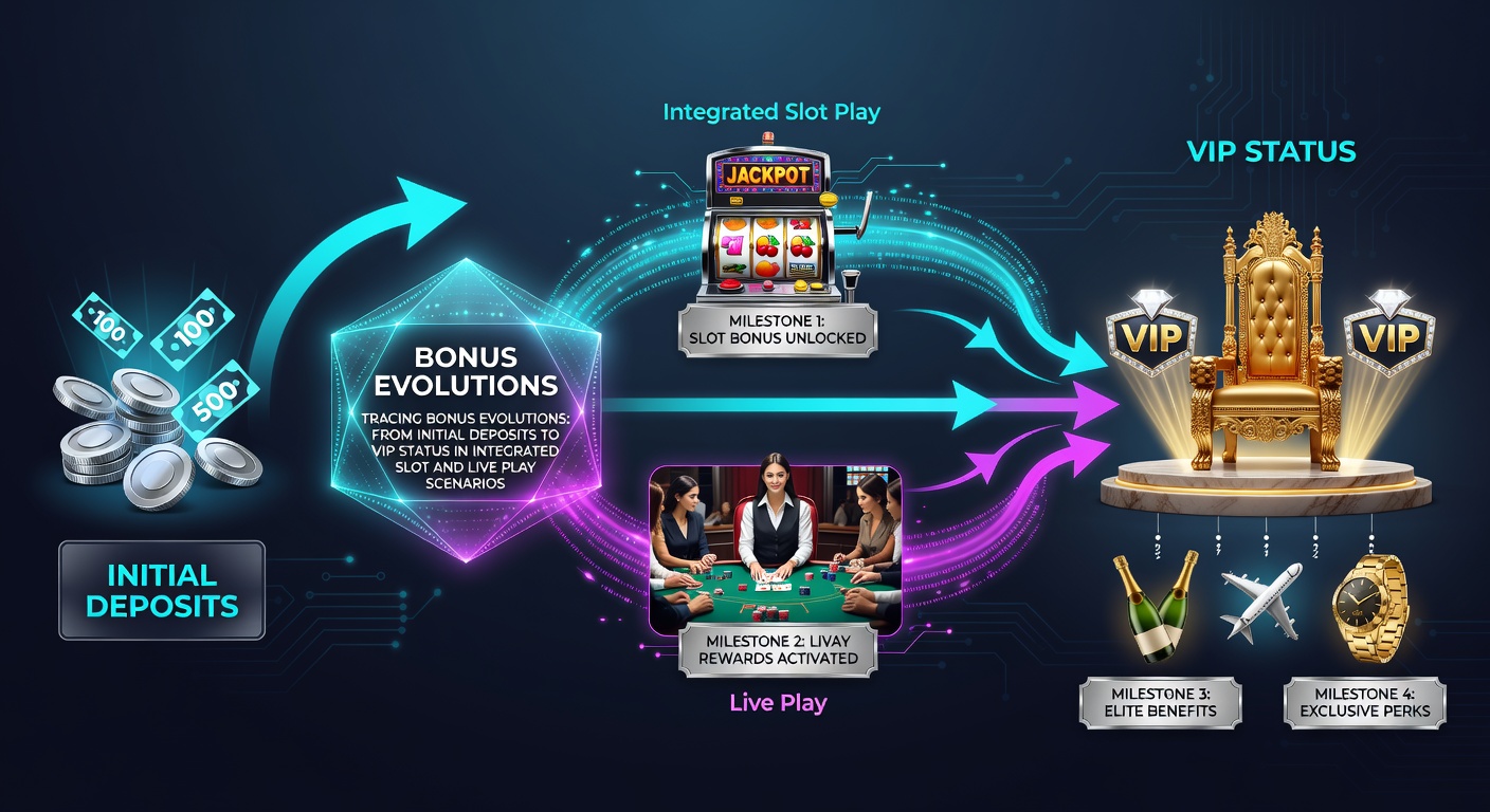 Chart illustrating mid-tier bonus unlocks and point accumulation across slots and live casino tables